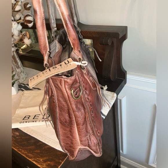 NWT Bed Stu Rockababy Leather Satchel Shoulder Crossbody Bag Starry Night $300 - Picture 4 of 15